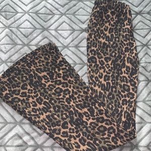 Cheetah flare pants